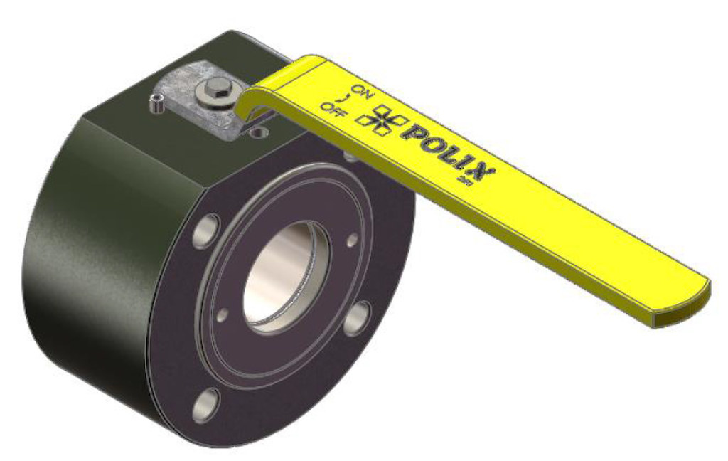 m Produktov� obr�zek: Kul.kohout - mezipřírubový typ: KPA-G (L140),DN-100, PN-40,plyn.