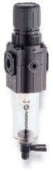 B72G-3GK-QT3-RMN - filtr-regulátor G3/8, tlakový rozsah 0,3-10 bar,
vložka 40 µm,ruční vypouštění kondenzátu,
s přetlakovým jištěním, bez manometru
