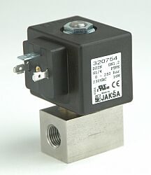 D22N - 2/2 elektromagnetický ventil - přímo ovládaný
DN1,2T;230V AC, G1/4, 0-250bar,NC,Tmax.+130°C
konektor není součástí balení ventilu