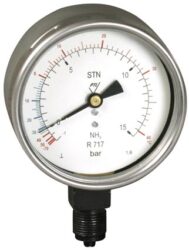 03332-V - Standardní tlakoměr se spodním přípojem (vodotěsný).
03332 - V M20x1,5